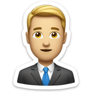 HR-manager Disinterestedly looks away to the right sticker