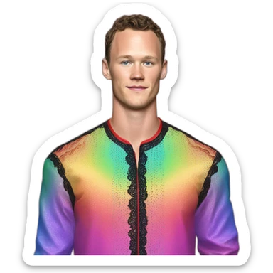 Fancy disco Jonathan Toews wearing rainbow lace shirt sticker