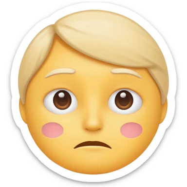 minimal flat emoji with mild tension,
slightly raised eyebrows,
thoughtful expression,
balanced emotion,
soft pastel tones,
modern health tracking app style,
transparent background,
vector illustration
 sticker