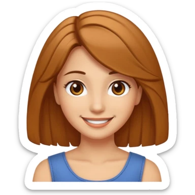 no objects and medium tone female with hair till sholuder sticker