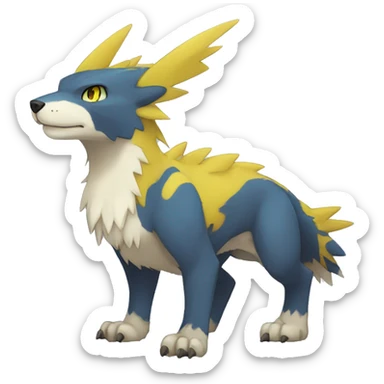 cute cool edgy Digimon-Fakemon-animal with cool markings full body sticker