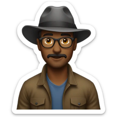 "Outdoor Solo Portrait with Hat" sticker