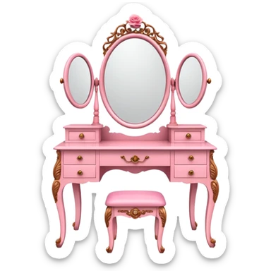 pink DRESSING TABLE sticker