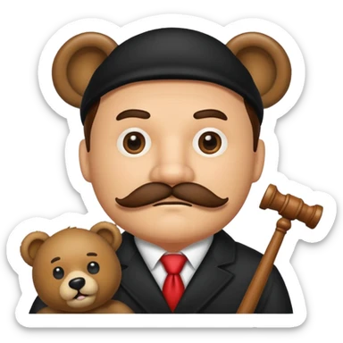 I need a man judge with bear and moustache sticker