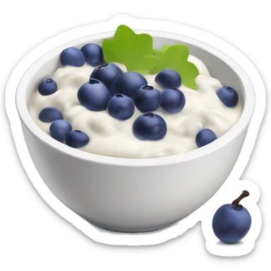 yoghurt bowl with grapes and blueberries sticker