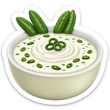 Creamy jalapeño ranch dip sticker