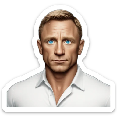 daniel craig blue eyes sticker