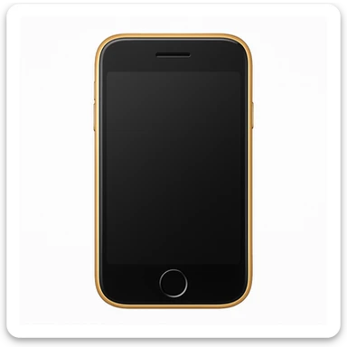 Create a phone emoji exactly like the reference image but without the Wi-Fi symbol and wording. Maintain the same shape, color, and details, with a smooth and shiny appearance in the style of iOS emoji. sticker