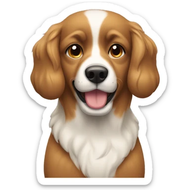 emoji posh cani with hair forward and medium build sticker