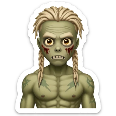 make a zombie boy that has dreads and dont make him too frail sticker