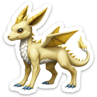 Manectric-Lucio-Cubone-Trico-Draco-Fakémon-hybrid-creature (full body), 4 legs sticker