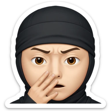 foto do Ninja ele mandando calar a boca sticker