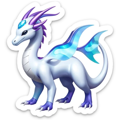 Futuristic-lugia-dragonair-suicune-hybrid, full body sticker