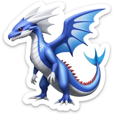 Noivern-Kyogre-Latios-Lugia-Fakémon-hybrid-creature (full body)  sticker