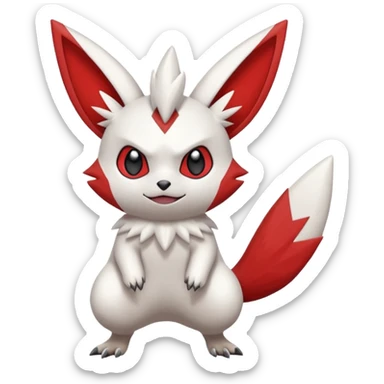 Victini-Pichu-Zangoose-Fakémon-hybrid-creature (full body)  sticker