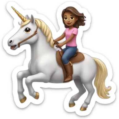 Girl-riding-unicorn sticker