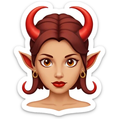 Sultana wth devil horns sticker