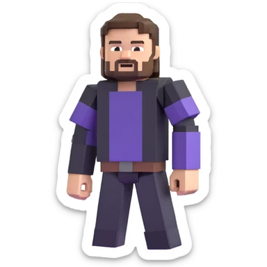 Jack Black as a Minecraft character sticker