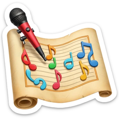 colorful, slightly curled parchment map, as if just unrolled after a long time, subtle details suggesting a guide for independent musicians, small icons like musical notes, microphones, winding paths, no text sticker