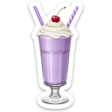 Milkshake light purple with high glass sticker