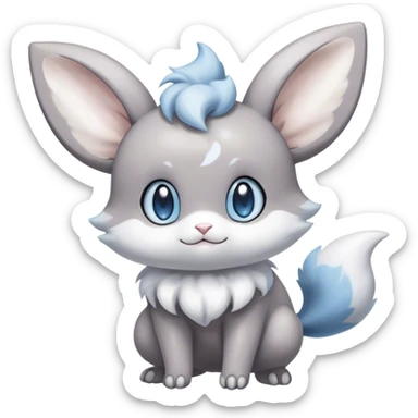 Shiny Minccino-Espurr-Cinccino-creature-hybrid sticker