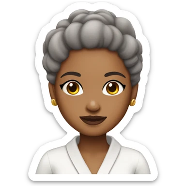 light skin girl spa day sticker