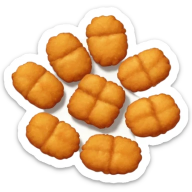 A bunch of chicken nuggets doing six seven sticker