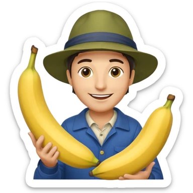 Make accountant loves fishing bananas movies and comics and is Italian sticker