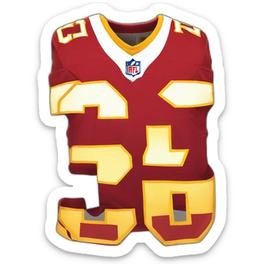 kansas city chiefs jersey number eightseven on the back sticker