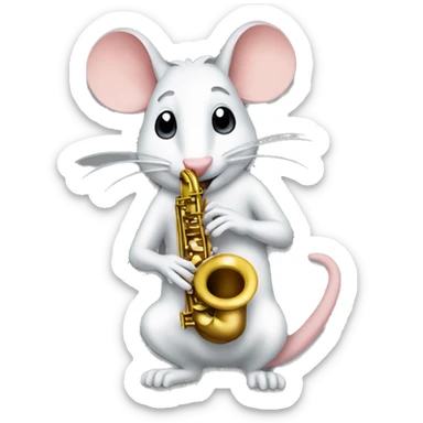 A rat playing the saxophone  sticker