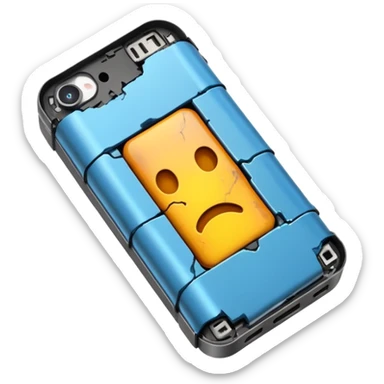 battery broken sticker