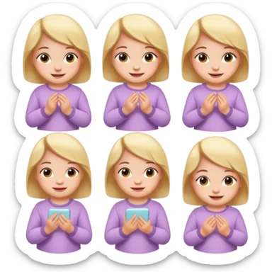 Baby Girl, Different Poses, different outfit sticker