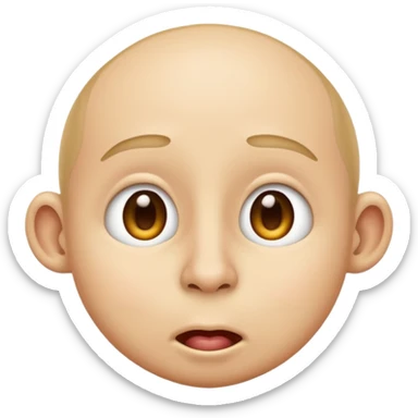 Sniffing emoji with huge nostrils  sticker