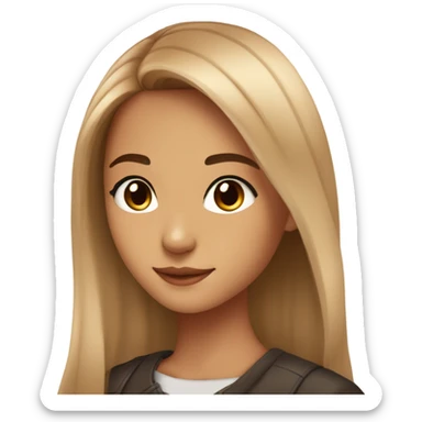 a teenager, caramel skin color, cocacola hair colour, brown eyes, asian, long lashes sticker