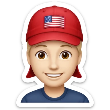 Red cap on a person that says USA on the hat sticker