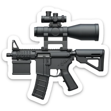 AR-15 drum mag and scope sticker