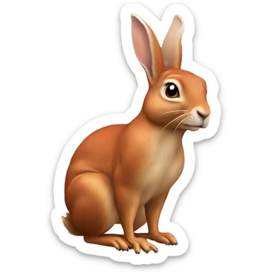 having the head of a rabbit, the body of a squirrel, the antlers of a deer, and the wings and occasionally the legs of a pheasant sticker