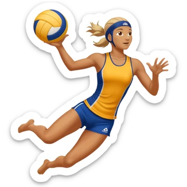 Beach volleyball player sticker