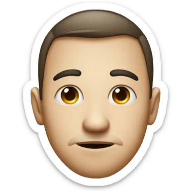 person making a side eye face kinda like the moon face emoji  sticker