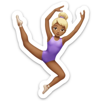  Black dancer-gymnast with blonde hair (kids) sticker