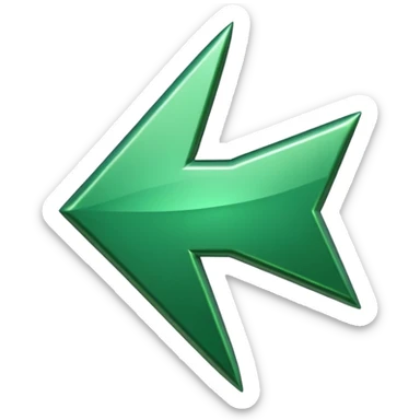 Bold up arrow in green color sticker