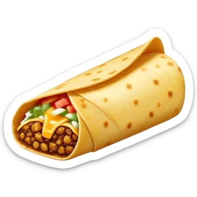 Hexagon burrito sticker