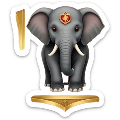 Republican Party elephant but in a Game Of Thrones Intro Sigil Form - in a square picture frame in Republican Party colors (red) sticker