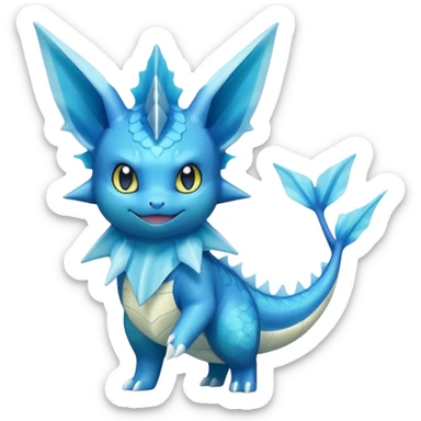 Amaura-Gible-Vaporeon-Pokémon (full body) sticker