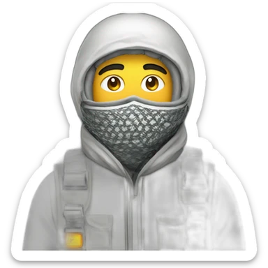 Arab Man in keffiyeh with electrical vest in a parachute sticker