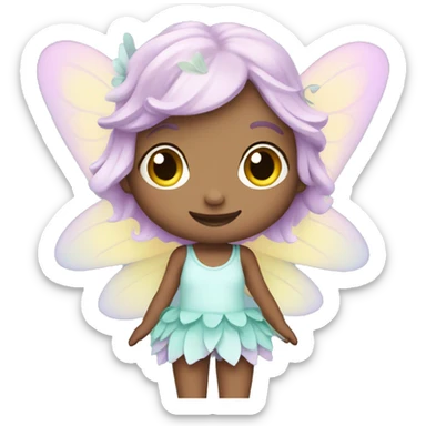 Cute Fairy dressed in pastels  sticker