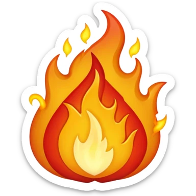 fire hell emoji sticker