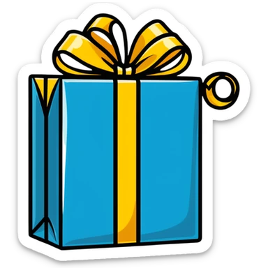 Decorative shiny metallic gift wrap with golden reflections sticker