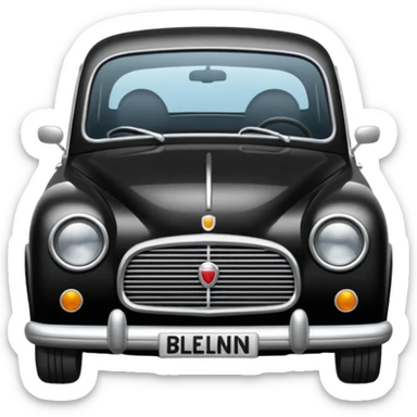 Crée-moi une voiture noire, berline, très classe sticker