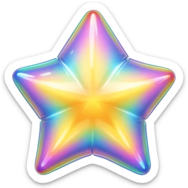 y2k hollow star bubble shiny sticker